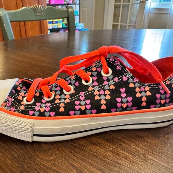 Converse Chuck Taylor All Stars Black Purple Hearts Size 6 - Picture 7 of 9